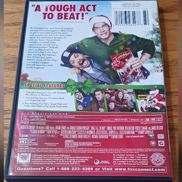 JINGLE ALL THE WAY on DVD Schwarzenegger - Picture 2 of 2